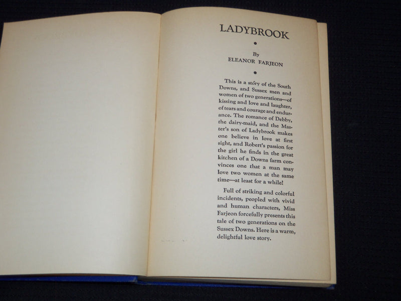1931 LADYBROOK HARDCOVER BOOK BY ELEANOR FARJEON - KD 7936