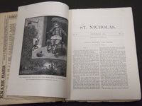 1883 ST. NICHOLAS MONTHLY MAGAZINE LOT OF 8 ISSUES - NICE ILLUS. & ADS - WR 1082