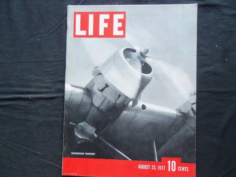 1937 AUGUST 23 LIFE MAGAZINE - TRANSOCEANIC TRANSPORT - L 40