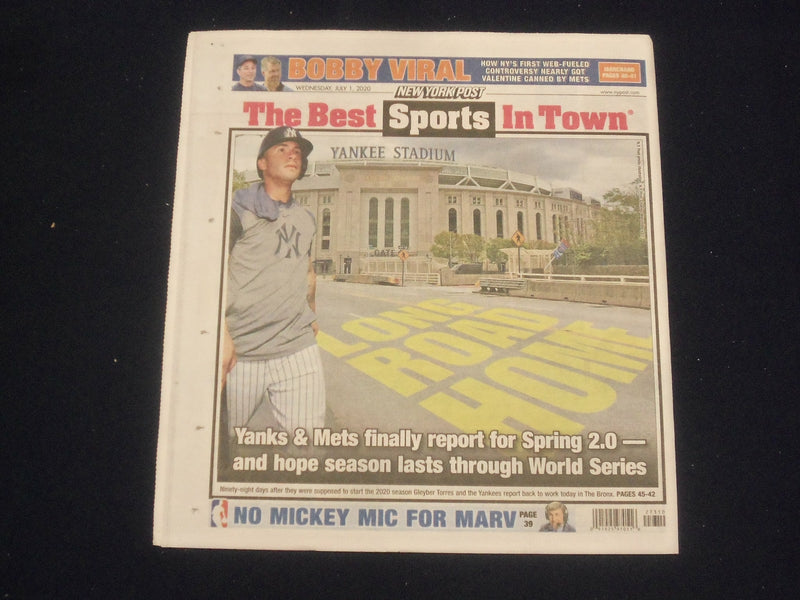 2020 JULY 1 NEW YORK POST NEWSPAPER - METS & YANKEES REPORT FOR SPRING 2.0