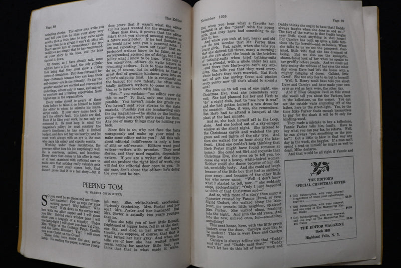 1936 NOVEMBER THE EDITOR JOURNAL - SOFTCOVER BOOK - K 2938