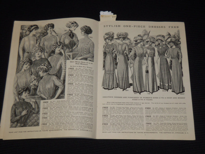 1911 THE HEFFRON CO. SPRING & SUMMER FASHION BOOK - SYRACUSE NEW YORK - SP 4863D