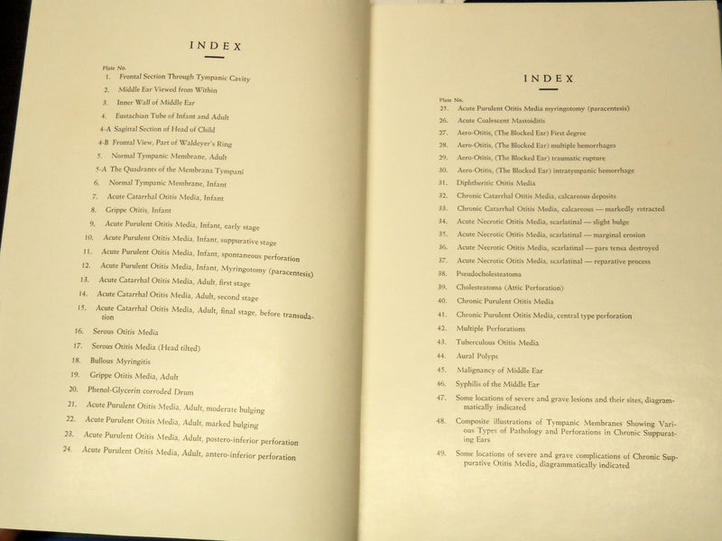 1946 AN AURAL ATLAS - AURALGAN RESEARCH DIV. RED CROSS BOOK - 49 PLATES- KD 9515