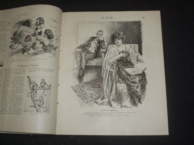 1913 AUGUST 7 LIFE MAGAZINE - SKIPPER AND MATE - NICE ILLUSTRATED COVER- ST 6489