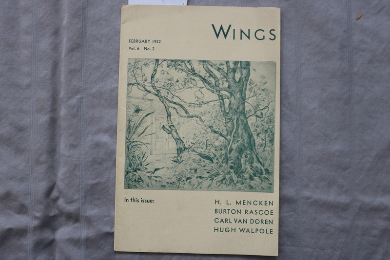 1932 FEBRUARY WINGS MAGAZINE - H. L. MENCKEN - K 3453