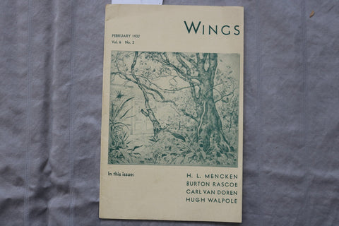 1932 FEBRUARY WINGS MAGAZINE - H. L. MENCKEN - K 3453
