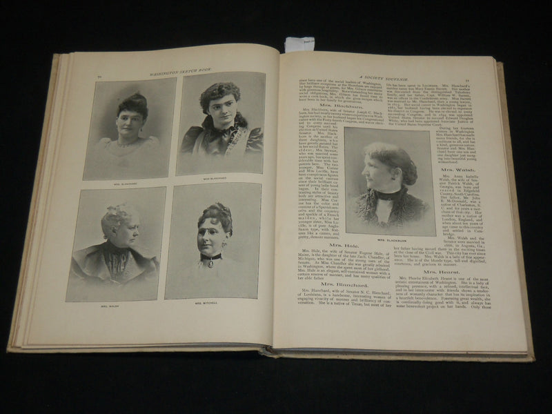1895 THE WASHINGTON SKETCH BOOK BY IDA HINMAN - GREAT PHOTOS - I 1989