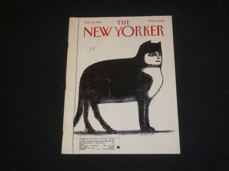 1996 NOVEMBER 18 THE NEW YORKER MAGAZINE - ILLUSTRATED COVER - NY 1825
