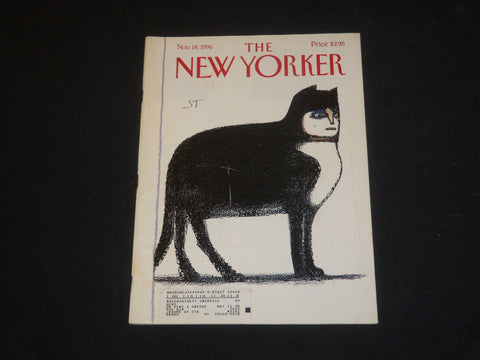 1996 NOVEMBER 18 THE NEW YORKER MAGAZINE - ILLUSTRATED COVER - NY 1825