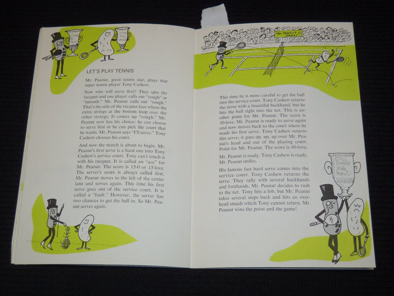 1973 MR. PEANUTS GUIDE TO TENNIS LOT OF 2 - SOFTCOVER - J 8087