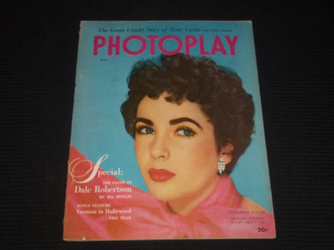 1952 MAY PHOTOPLAY MAGAZINE - ELIZABETH TAYLOR COVER - E 15951