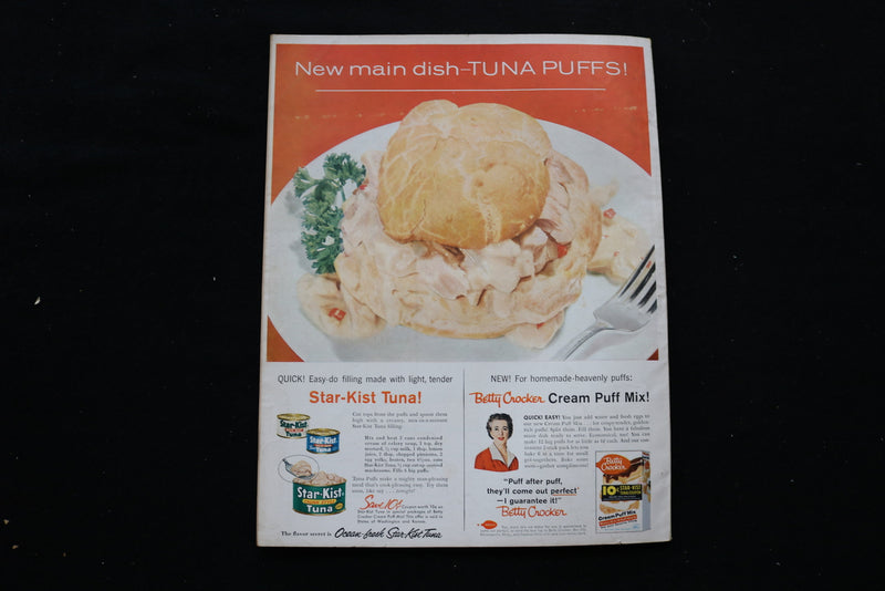 1957 OCTOBER THE AMERICAN HOME MAGAZINE - SHOP FOR SAME FABRIC COVER - E 9822