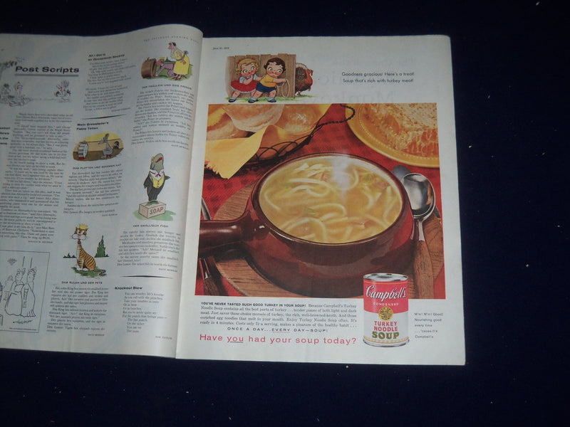 1959 JUNE 20 THE SATURDAY EVENING POST MAGAZINE - ILLUSTRATED COVER - SP 5694