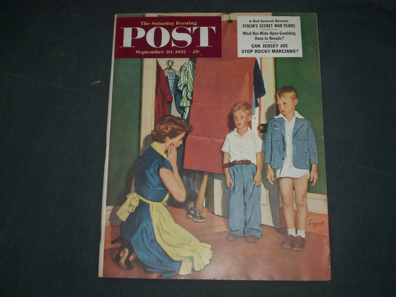 1952 SEPTEMBER 20 THE SATURDAY EVENING POST MAGAZINE-ILLUSTRATED COVER- SP 2479I