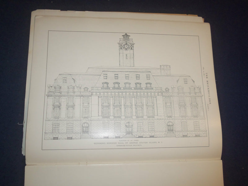 1907 JANUARY THE BRICKBUILDER MAGAZINE - AN ARCHITECTURAL MONTHLY - ST 528O