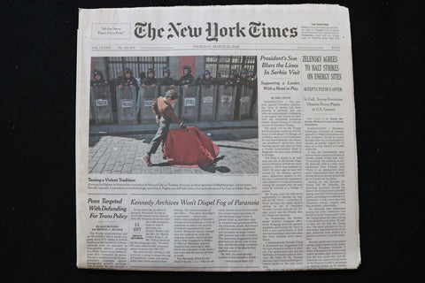 2025 MARCH 20 NEW YORK TIMES - ZELENSKY AGREES TO HALT STRIKES ON ENERGY SITES