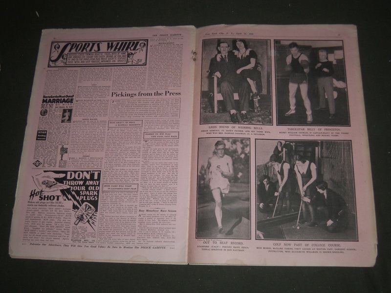 1931 APRIL 11 POLICE GAZETTE - IRIS ADRIEN - SP 3083