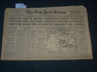 1940 MAY 19 NEW YORK TIMES - FRENCH CHECK DRIVE - GERMANS SWING WEST - NP 3610