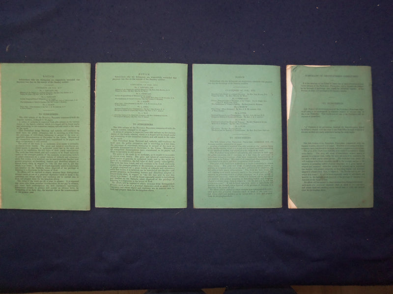 1842 THE AMERICAN NATIONAL PREACHER MONTHLY MAGAZINE - LOT OF 4 - J 9756