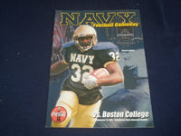 2001 SEPTEMBER 22 NAVY VS BOSTON COLLEGE FOOTBALL PROGRAM - ST 4974V
