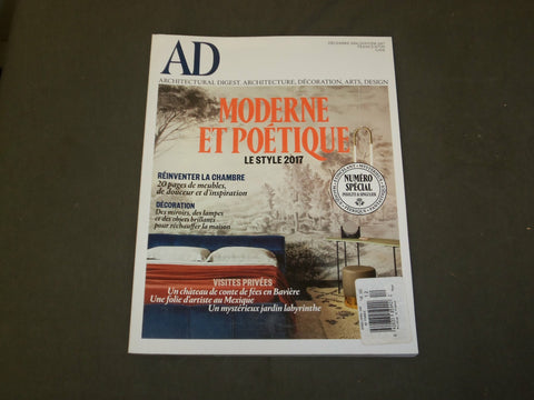 2016 DEC-2017 JAN ARCHITECTURAL DIGEST MAGAZINE-FRENCH-MODERN ET POETIQUE-B 5168