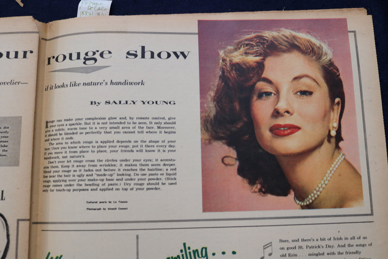 1955 MAR 13 AMERICAN WEEKLY MAGAZINE - RITA HAYWORTH ARTICLE AND PHOTO - E 23267
