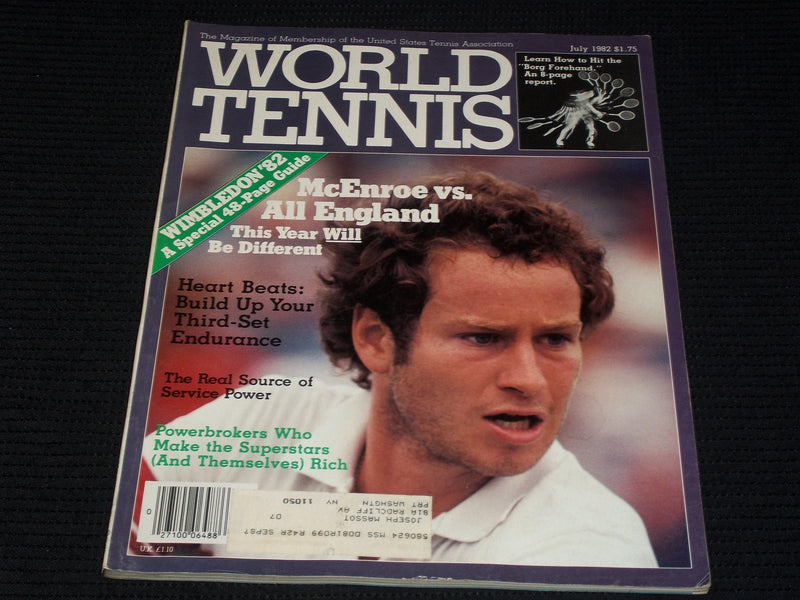 1982 JULY WORLD TENNIS MAGAZINE - JOHN MCENROE FRONT COVER - E 2385