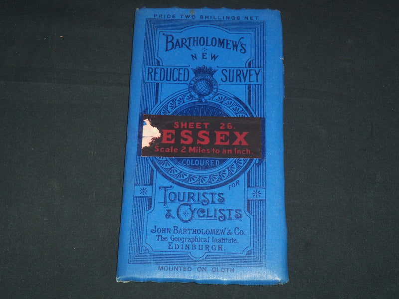 1900'S BARTHOLOMEW'S NEW REDUCED SURVEY SHEET 26 ESSEX - LINEN MAP - K 2076