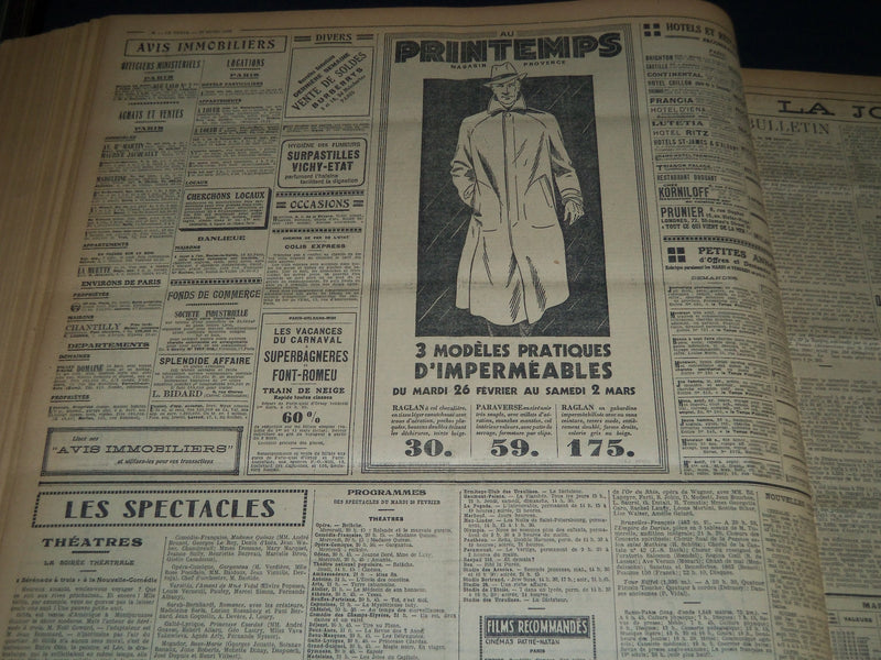 1935 JANUARY-MARCH LE TEMPS FRENCH NEWSPAPER BOUND VOLUME - VB 2