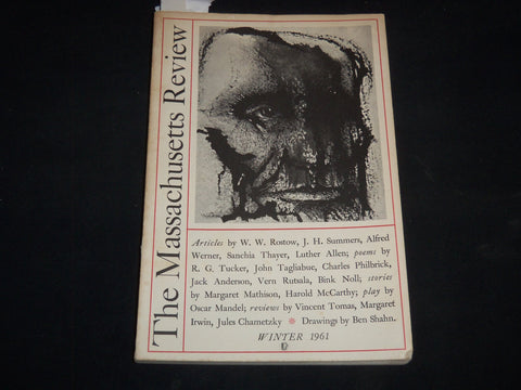 1961 WINTER THE MASSACHUSETTS REVIEW MAGAZINE - BEN SHAHN - J 9201