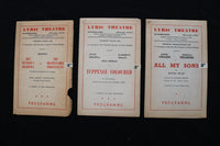 1947-1949 LYRIC & ALDWYCH THEATRE PROGRAMS - LOT OF 10 - K 1867