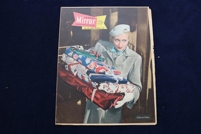 1947 DECEMBER 14 NY MIRROR MAGAZINE - CELESTE HOLM COVER - E 22454