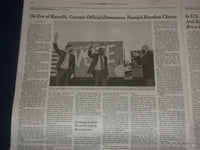 2021 JANUARY 5 NEW YORK TIMES-GEORGIA OFFICIAL DENOUNCES TRUMP ON EVE OF RUNOFFS