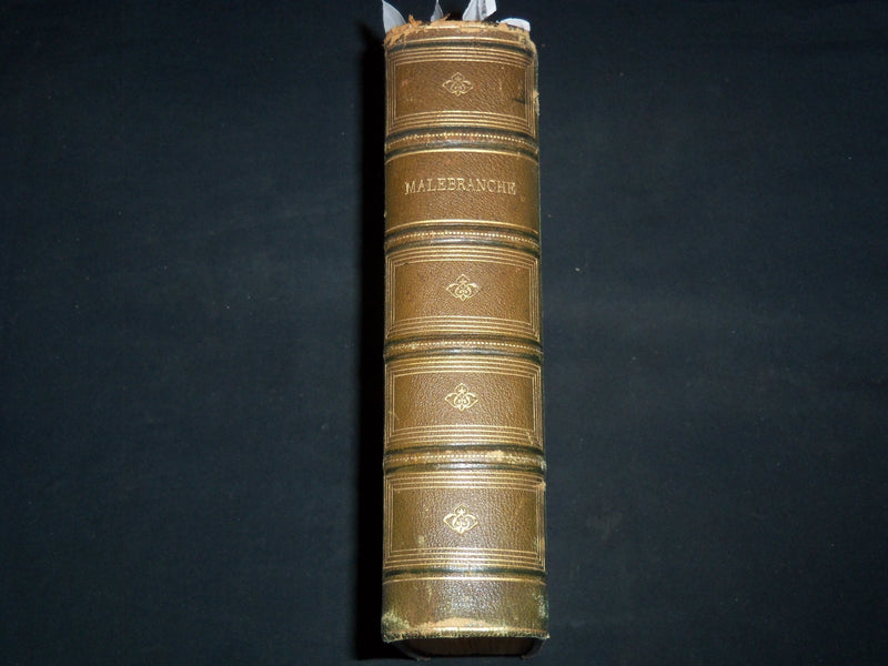 1842 OEUVRES DE MALEBRANCHE VOLUME BY JULES SIMON - FRENCH - KD 4815B