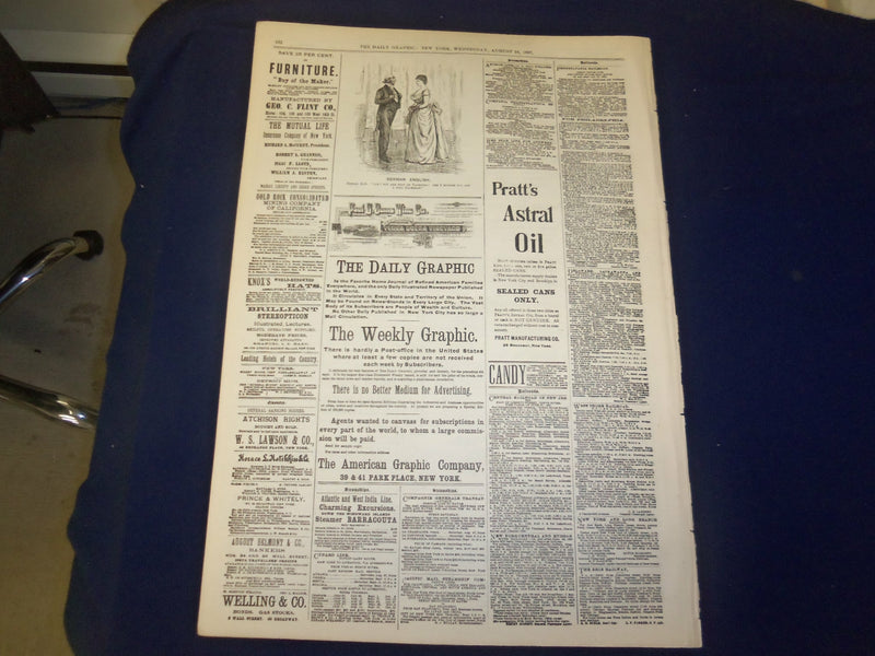 1887 AUGUST 24 THE DAILY GRAPHIC NEWSPAPER - A CHERRY DUCHESS - NT 7664