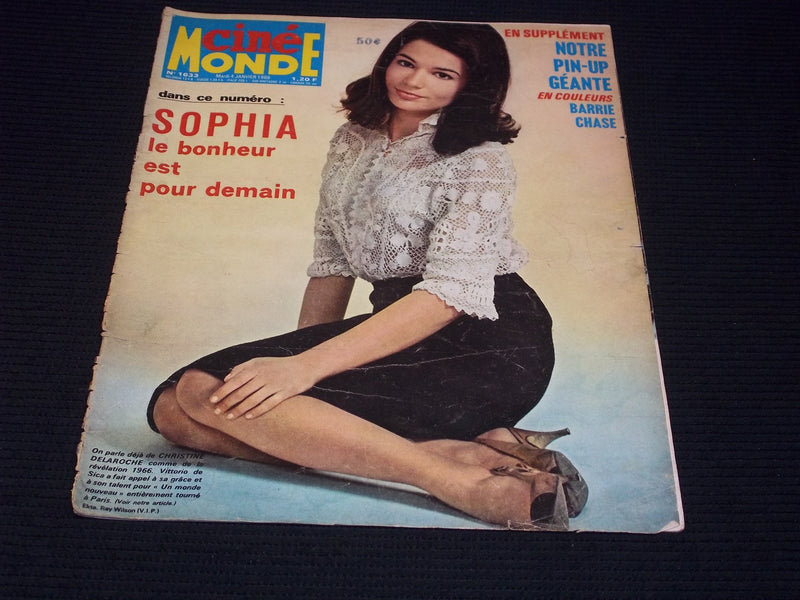 1966 JANUARY 4 CINEMONDE MAGAZINE - CHRISTINE DELAROCHE COVER - E 24856