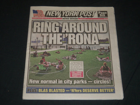 2020 MAY 16 NEW YORK POST NEWSPAPER - RING AROUND THE 'RONA - CITY PARKS