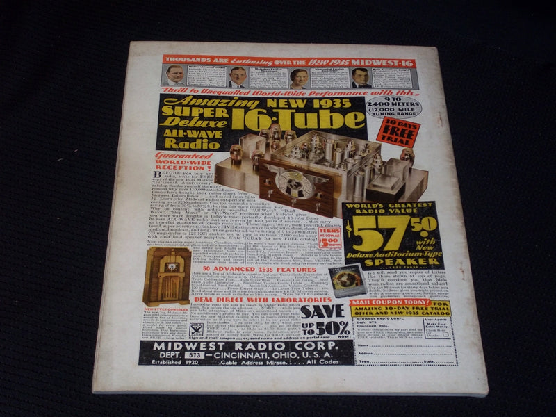 1934 SEPTEMBER RADIO-CRAFT MAGAZINE VERY NICE COVERS & ADS - E 419