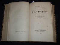 1842 PENSEES ESSAIS ET MAXIMES DE JOUBERT FRENCH VOLUME - PART 1 & 2- KD 4815C