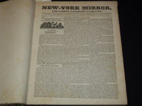 1826-1827 NEW YORK MIRROR AND LADIES GAZETTE BOUND VOLUME NO. 4 - KD 4675N