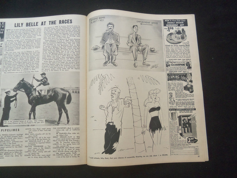 1950 APRIL LAFF MAGAZINE - PAT KENNEDY COVER - MARY BROWN INSIDE - J 7783