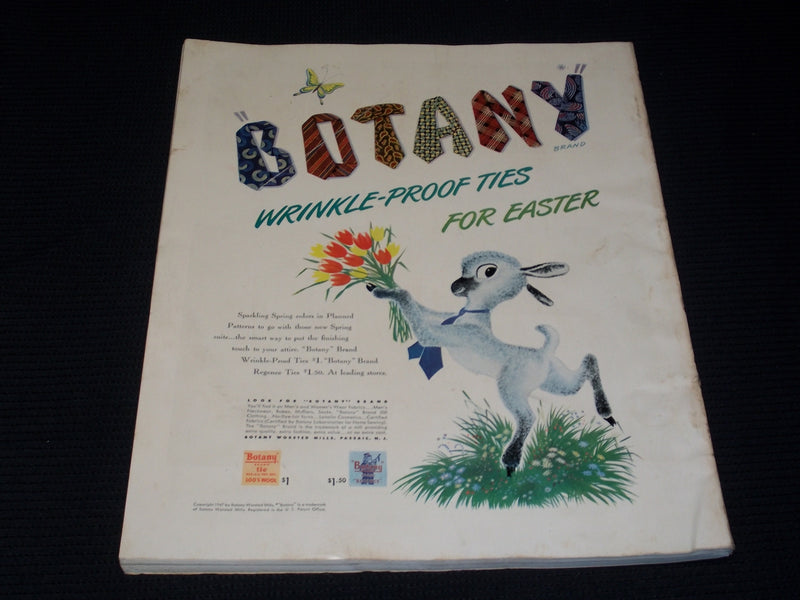 1947 APRIL HOLIDAY MAGAZINE - IN BERMUDA MOONLIGHT PITTMAN FRONT COVER - E 1254