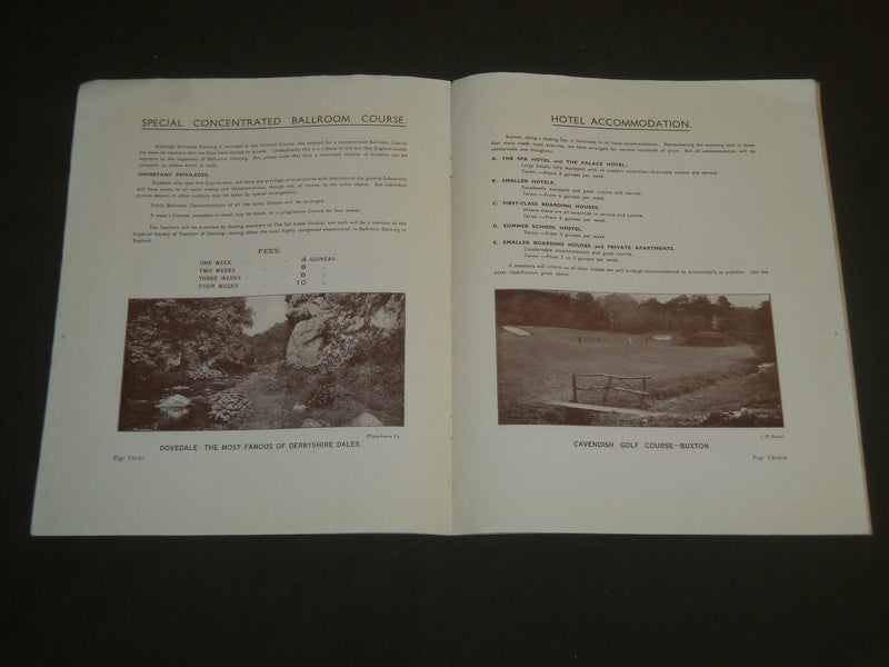 1932 FIRST INTERNATIONAL SUMMER SCHOOL OF DANCE PROGRAM - BUXTON - J 4842
