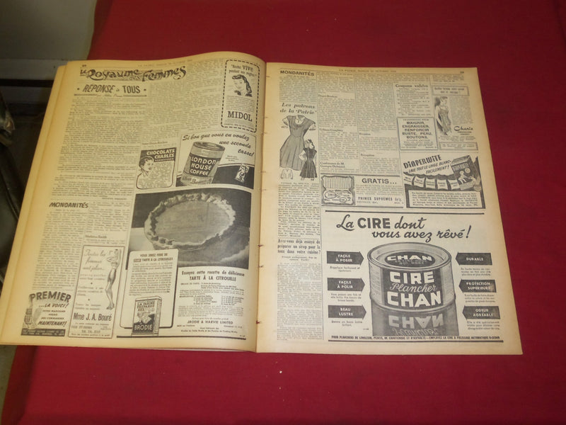 1945 OCT 20 LA PATRIE NEWSPAPER-FRENCH-400 MORTS; LE PRESIDENT PRISONNIER-FR1915