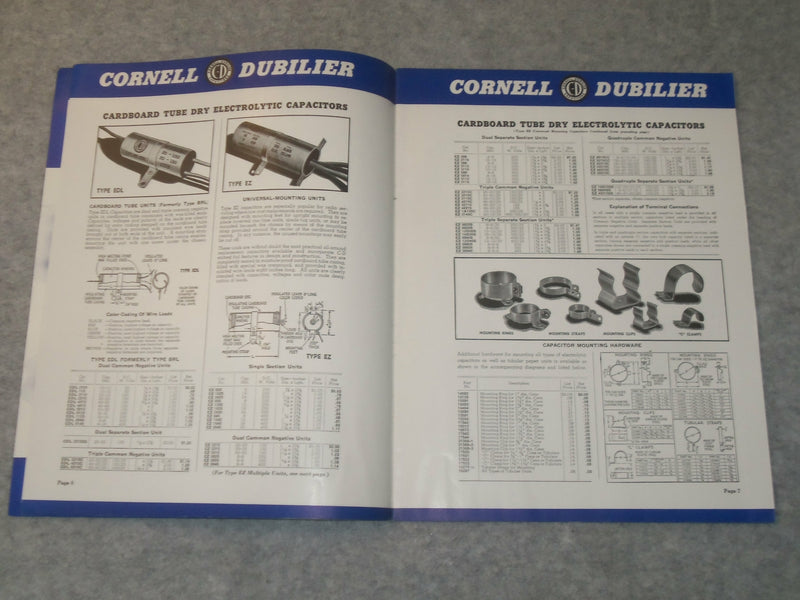 1947 CORNELL-DUBILIER CAPACITORS CATALOG - J 6306