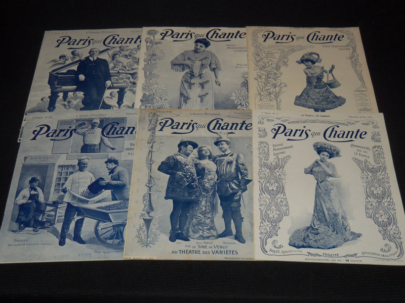 1903 PARIS QUI CHANTE REVUE ILLUSTREE MAGAZINE LOT OF 28 ISSUES - O 3442D