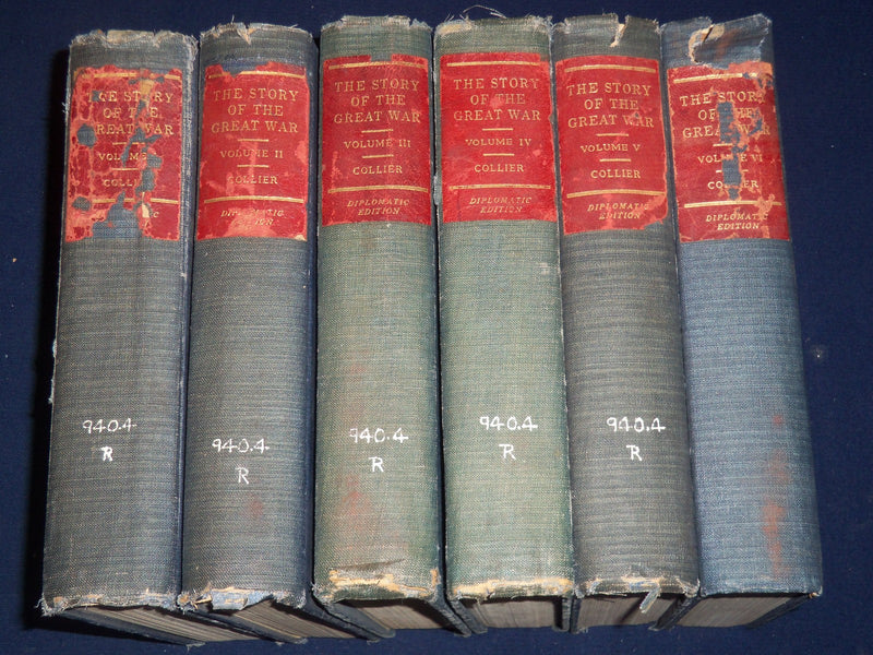1916 THE STORY OF THE GREAT WAR PUB. BY P. F. COLLIER & SON 6 VOLUMES - KD 1415