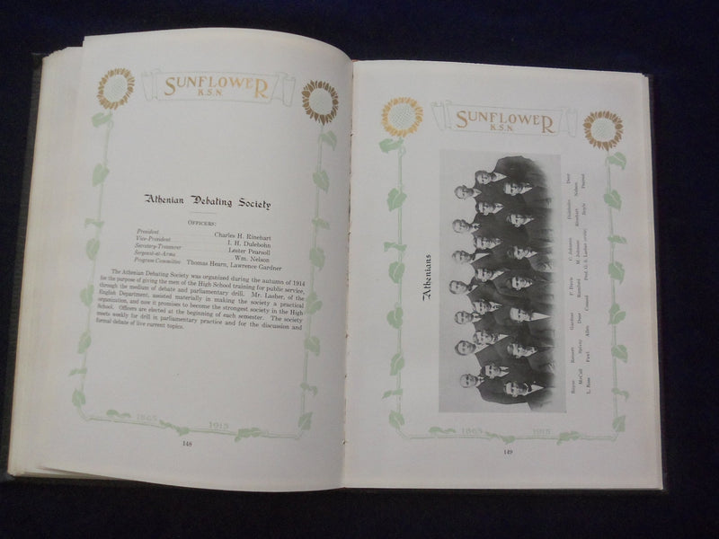 1915 THE SUNFLOWER KANSAS STATE NORMAL SCHOOL YEARBOOK - EMPORIA, KS - YB 3117