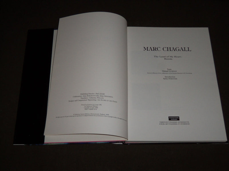 1996 MARC CHAGALL THE LAND MY HEART OF RUSSIA BOOK BY SYKVIE FORESTIER - I 1714