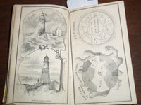 1861 THE BOSTON ALMANAC W/ FOLD OUT MAP - 3 3/8